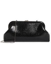 Jimmy Choo - Skylar Snakeskin Embossed Leather Clutch - Lyst