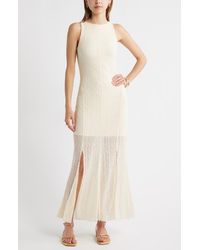 Open Edit - Sleeveless Lace Maxi Dress - Lyst