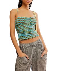 Free People - New Love Crop Jacquard Knit Camisole - Lyst