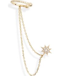 Anzie - North Star Stud & Ear Cuff Chain Single Earring - Lyst