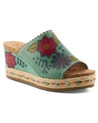 Spring Step - Delraybeach Platform Wedge Sandal - Lyst
