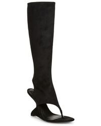 Jeffrey Campbell - What's-Up Knee High Sculpted Wedge Sandal Boot - Lyst