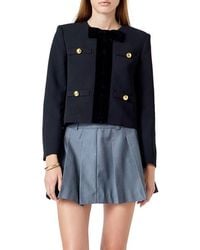 Endless Rose - Velvet Trim Jacket - Lyst
