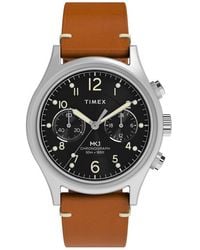 Timex - Mk1 Chronograph Leather Strap Watch, 40Mm - Lyst