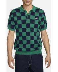 Nike - Club Checkers Jacquard Polo Sweater - Lyst