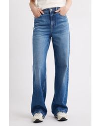 BOSS - Marlene High Waist Wide Leg Jeans - Lyst