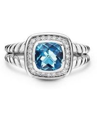 David Yurman - Petite Albion Diamond Halo Cushion Ring - Lyst