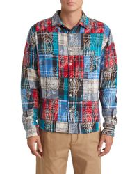 Corridor NYC - Plaid Paisley Patchwork Flannel Button-up Shirt - Lyst