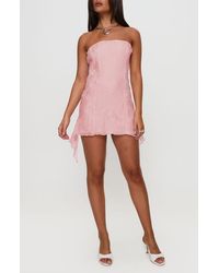 Princess Polly - Tomika Floral Jacquard Strapless Minidress - Lyst