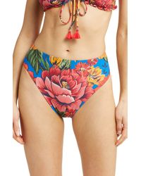 FARM Rio - Blue Winter Chita Hot Floral Bikini Bottoms - Lyst