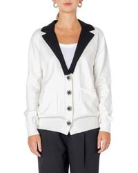 Endless Rose - Jewel Button Blazer Cardigan - Lyst