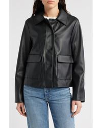 Sam Edelman - Faux Leather Swing Jacket - Lyst