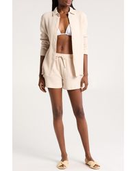 Nordstrom - Double Gauze Shirt & Shorts Cover-up Set - Lyst