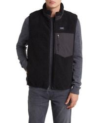 Taion - Reversible High Pile Fleece & 800 Fill Power Down Quilted Vest - Lyst