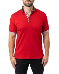 Maceoo - Mozartsolid Button Down Piqué Polo - Lyst