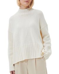 Barbour - Winona Cotton & Wool Blend Funnel Neck Sweater - Lyst