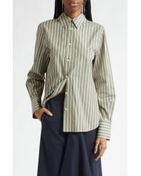 Monse - Back Cascade Stripe Button-Up Shirt - Lyst