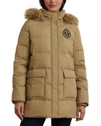Ralph Lauren - Crest Patch Down & Feather Fill Hooded Coat - Lyst