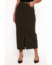 Petal & Pup - Myra Corduroy Midi Skirt - Lyst