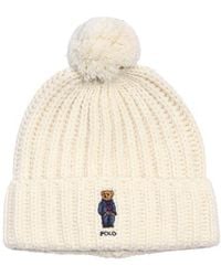 Polo Ralph Lauren - Denim Bear Pompom Beanie - Lyst