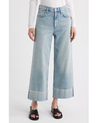 Rag & Bone - Andi High Waist Raw Cuffed Ankle Wide Leg Jeans - Lyst