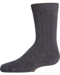 Memoi - Clocking Argyle Crew Socks - Lyst