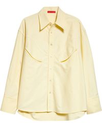 Commission - Rider High-low Hem Cotton Button-up Shirt - Lyst