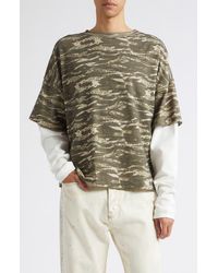 Rhude - Tiger Camo Double Layer T-Shirt - Lyst