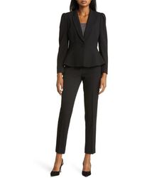 Tahari - Peplum Blazer & Tapered Pants Set - Lyst