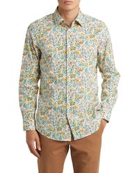 Paul Smith - Tailored Fit Floral Cotton Dress Shirt - Lyst