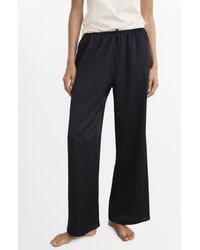 Mango - Satin Pajama Pants - Lyst