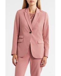 Anne Klein - Stacked Pocket One-Button Blazer - Lyst