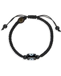 Caputo & Co. - Murano Glass Evil Eye Macramé Adjustable Bracelet - Lyst