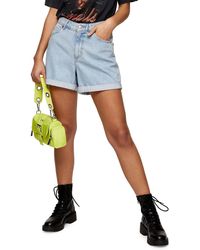 topshop kiri cutoff denim shorts