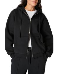 Sweaty Betty - The Elevated Front Zip Cotton Blend Hoodie - Lyst