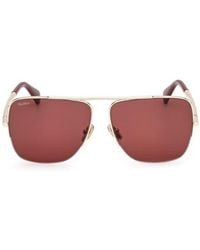 Max Mara - 59Mm Pilot Sunglasses - Lyst