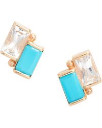 Anzie - Cléo Deux Carré Stud Earrings - Lyst