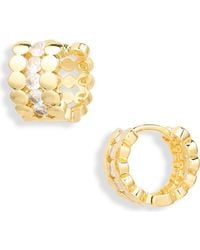 BRACHA - Nora Cubic Zirconia Hoop Earrings - Lyst
