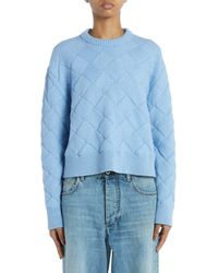 Bottega Veneta - Intreccio 3d Knit Wool Blend Sweater - Lyst