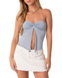 Edikted - Twist Split Front Tube Top - Lyst