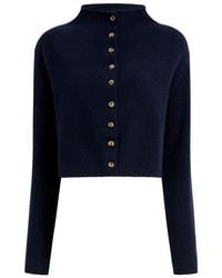 KHAITE - Annora Stretch Wool & Cashmere Cardigan - Lyst