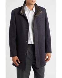 Hart Schaffner Marx - Genoa Wool Blend Twill Coat - Lyst