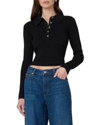 Joe's Jeans - The Lisa Crop Rib Polo Sweater - Lyst