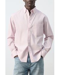 Mango - Relaxed Fit Stripe Cotton Button-Up Shirt - Lyst