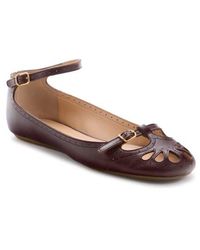 Chloé - Misty Cutout Ankle Strap Flat - Lyst