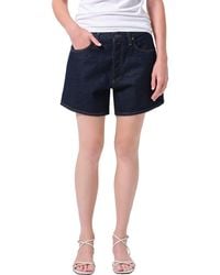 Agolde - Leith High Waist Relaxed Long Denim Shorts - Lyst