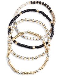 Nordstrom - Set Of 4 Beaded Stretch Bracelets - Lyst