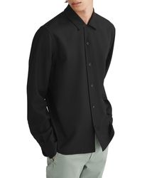 Rag & Bone - Avery Wool Blend Crepe Button-up Shirt - Lyst