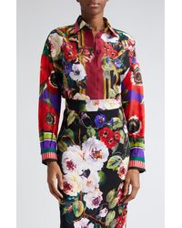 Dolce & Gabbana - Floral Silk Twill Button-up Shirt - Lyst
