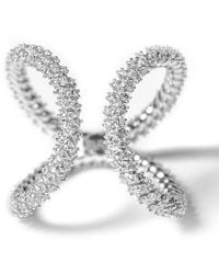 ZARUX - Modern Rope Ring With Moissanite Stone - Lyst
